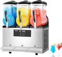 Vevor Slushy Machine 3.2 Gal 3-Tank Stainless Steel Frozen Drink Maker New