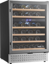 Vevor Wine Refrigerator Dual Zone 46 Bottle Cooler with Glass Door Temp Control New