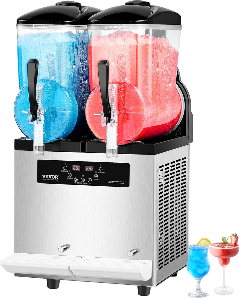 Vevor Slushy Machine 3.2 Gal Dual Tank Stainless Steel Frozen Drink Maker New